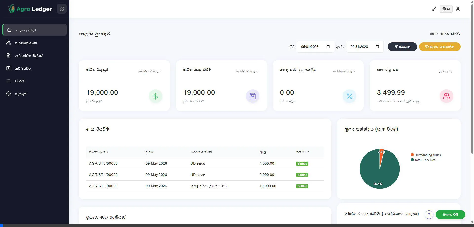 Agro Ledger - Smart Agricultural Finance Management - 1