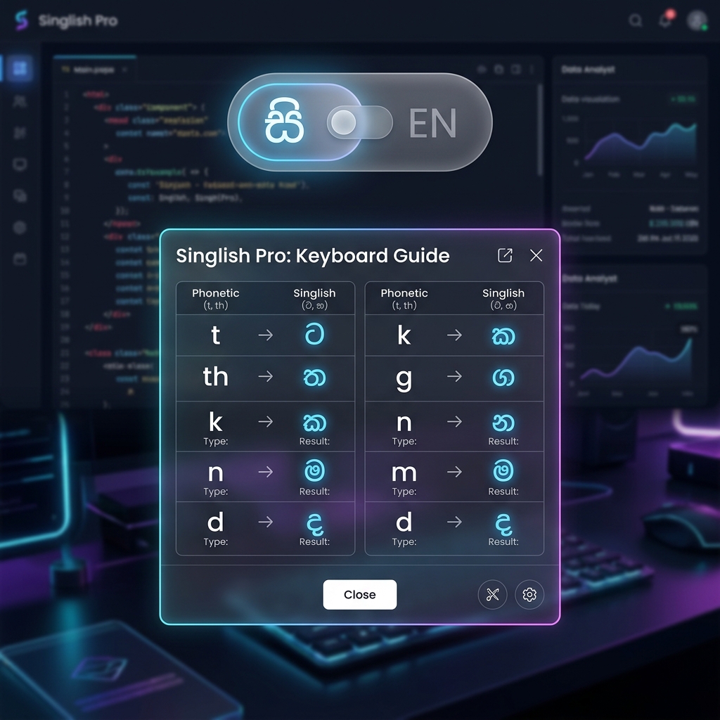 Singlish Pro - Professional Transliteration Engine - 3